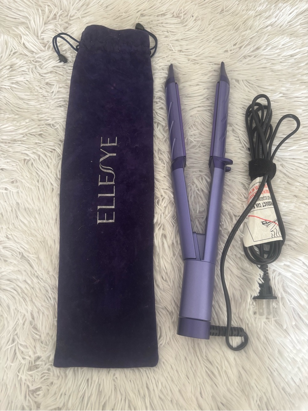 Ellesye Purple Travel 2 in 1 Hair Straightener & Curler